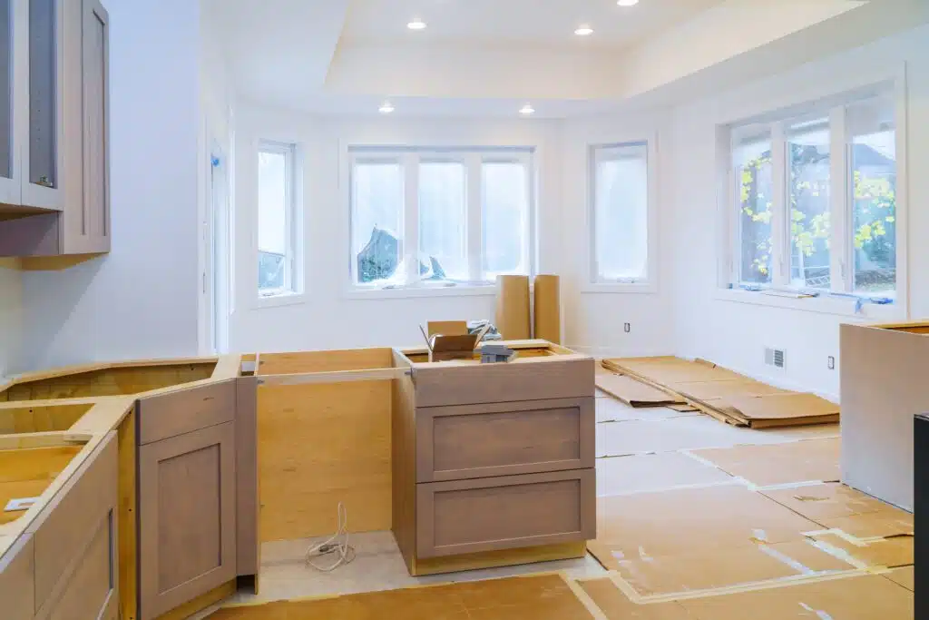 kitchen remodeling in process