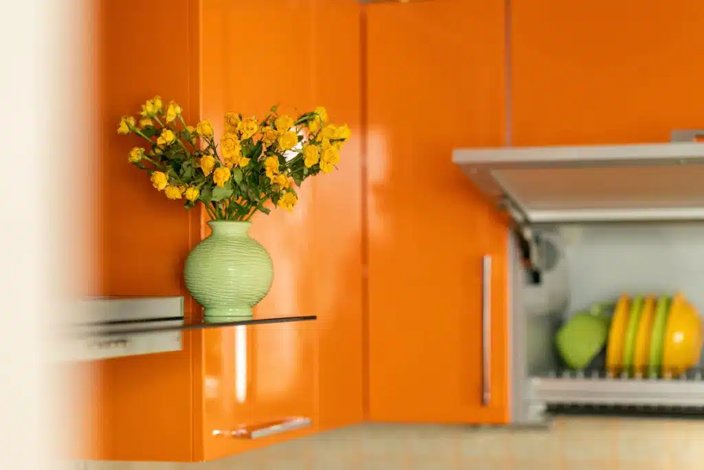 colorful kitchen cabinets